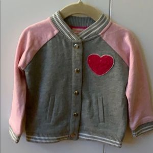 Pink/gray snap button jacket.  Excellent condition